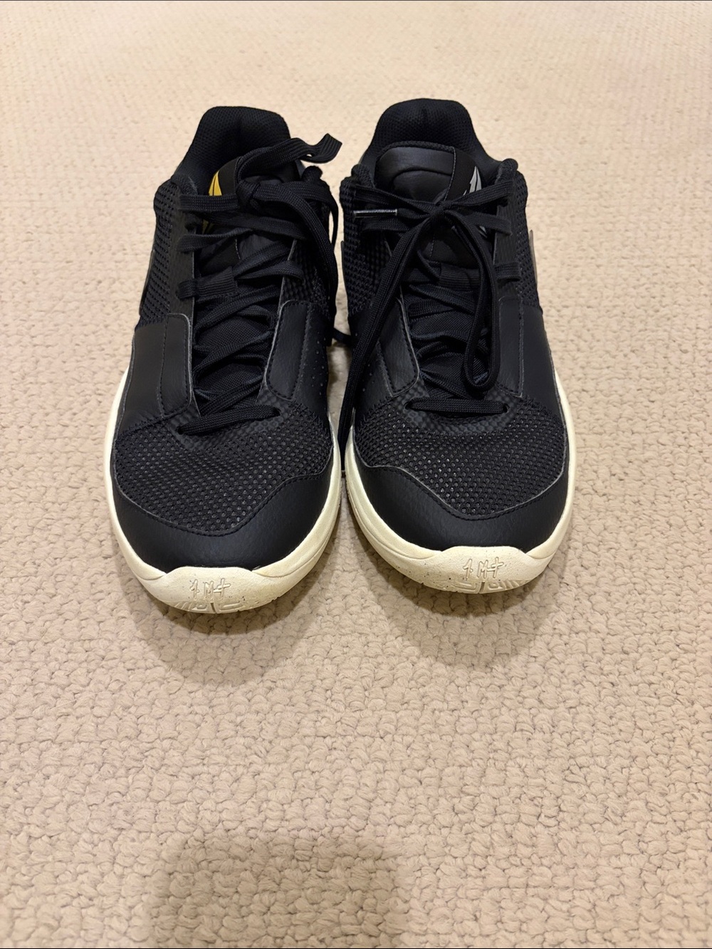 Nike Black Athletic Sneakers with Off-White Sole